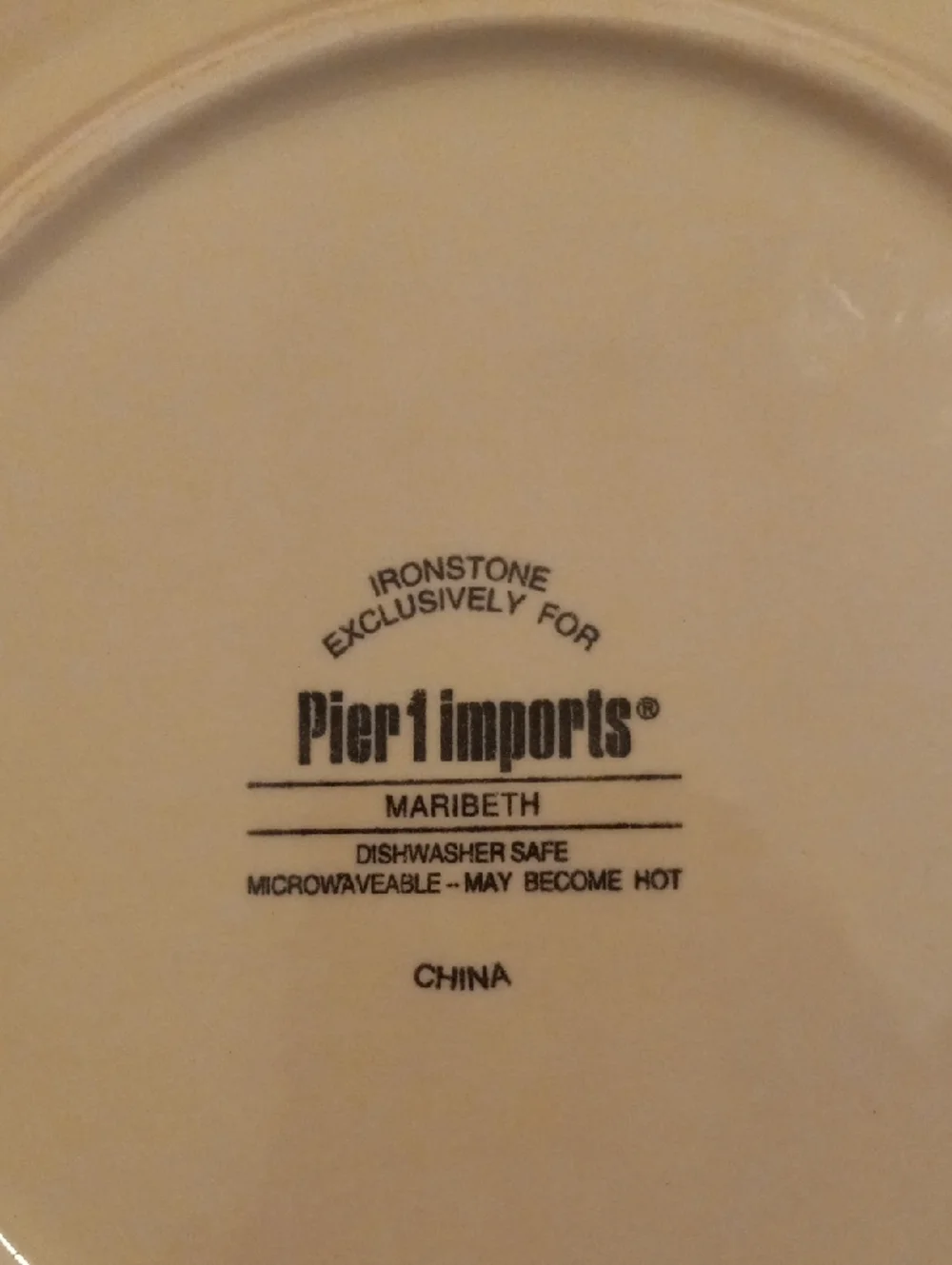 Pier 1  Set Of Scalloped Ironstone Dinner Plates Maribeth Pattern, Cottagecore